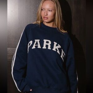 Parke Blue Shadow sport stripe Sweatshirt S/M